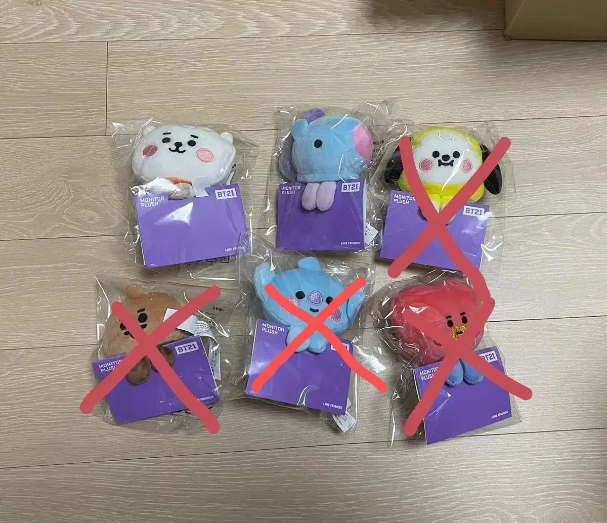 방탄 BT21 베이비 빼꼼 모니터 인형